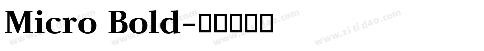 Micro Bold字体转换